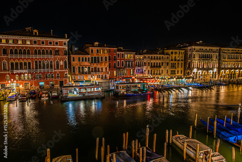 Canale Grande, Venice, at night