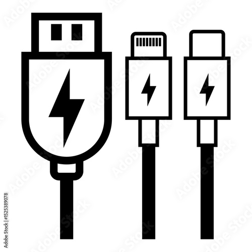 usb charging icon vector drawing.