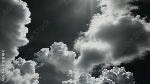 Dramatic black and white cloudscape