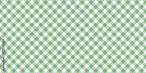 Seamless pastel green gingham pattern