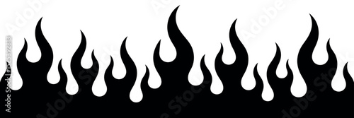Black and White Flame Pattern Design with a Clean and Modern Aesthetic Suitable for Backgrounds Graphics and Creative Projects with a Fiery Theme