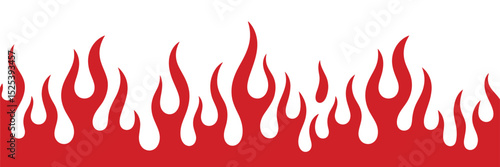 Vibrant Red Flames Dancing Against a Pristine White Background Creating a Dynamic and Energetic Visual with a Sense of Heat and Intensity flames