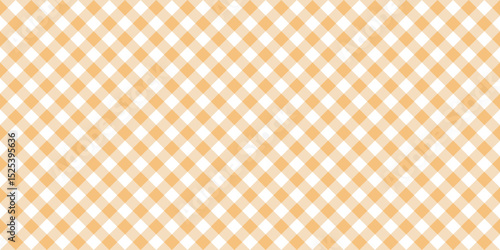 Seamless pastel orange gingham pattern