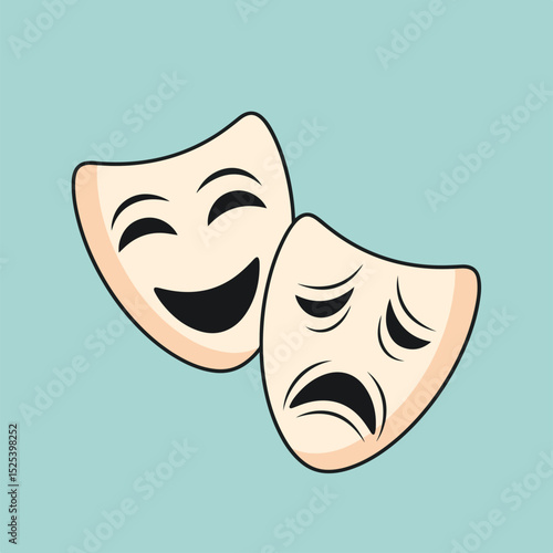 Basic Happy and Sad Drama Masks
