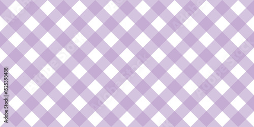 Seamless pastel purple gingham pattern