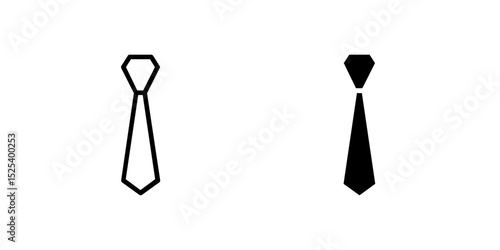 Tie icon set. Suitable for e-commerce websites, fashion apps, and online shopping platforms. Symbol of formal, fashion, style, and neckwear.