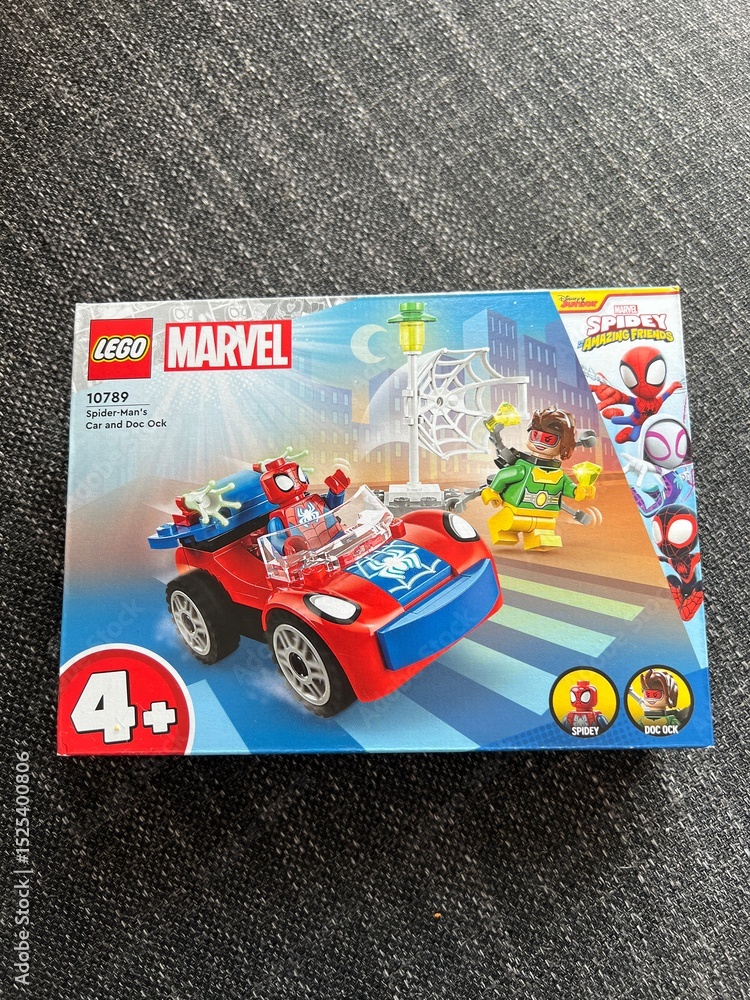 Obraz premium Seattle, WA, USA June 7, 2025 Lego Spiderman