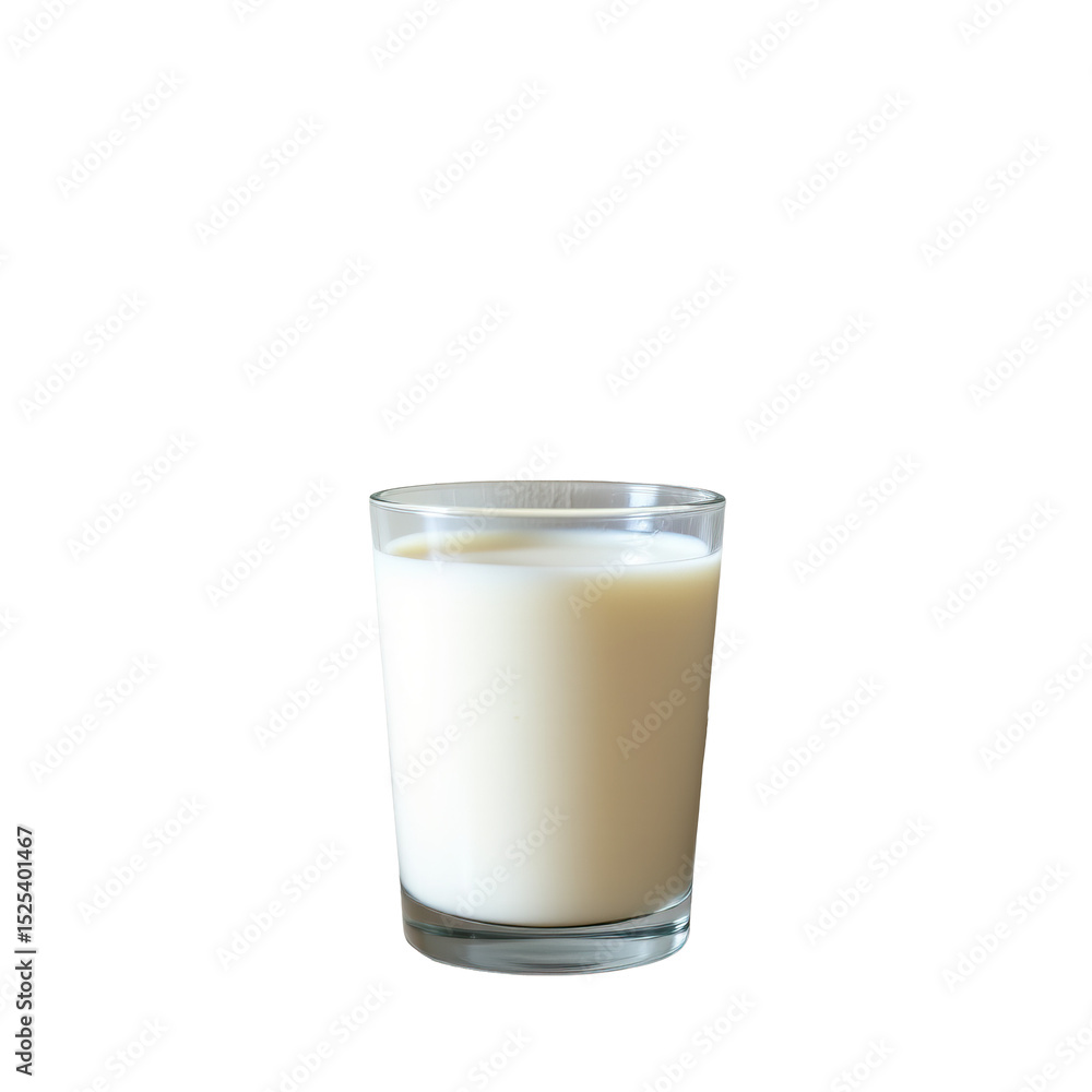 Fresh White Milk in Glass Cup Isolated on Light Background for Healthy Lifestyle and Dietary Choices Fresh White Milk in Glass Cup Isolated on Light Background for Healthy Lifestyle and Dietary Choices
