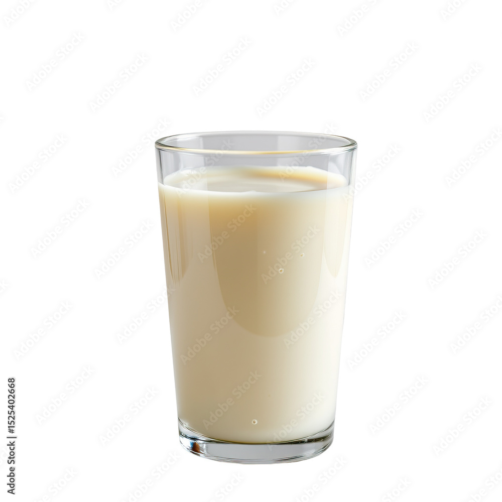 Fresh and Creamy Glass of Milk with Smooth Texture on a Transparent Background Fresh and Creamy Glass of Milk with Smooth Texture on a Transparent Background