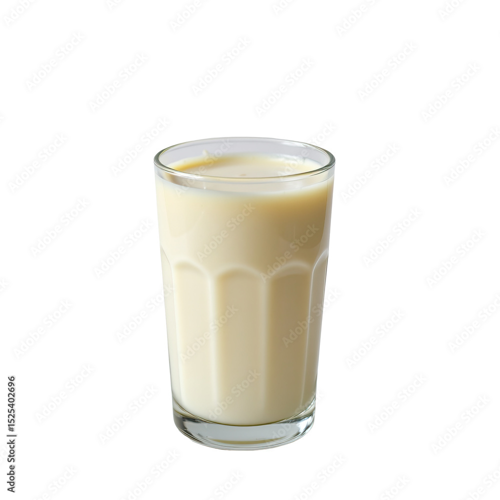 Fresh Milk in Glass Container on White Background for Healthy Lifestyle and Nutritional Choices Fresh Milk in Glass Container on White Background for Healthy Lifestyle and Nutritional Choices