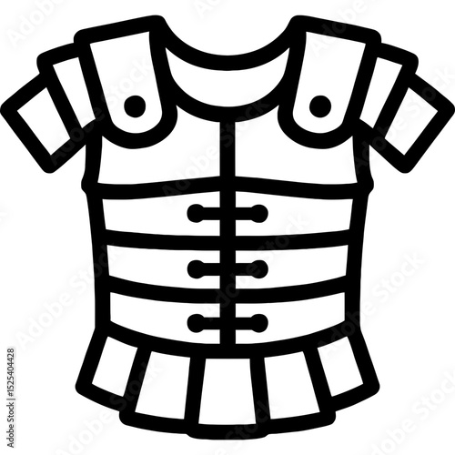 Minimalist Roman Armor Icon