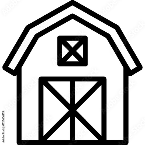 Minimalist barn outline icon