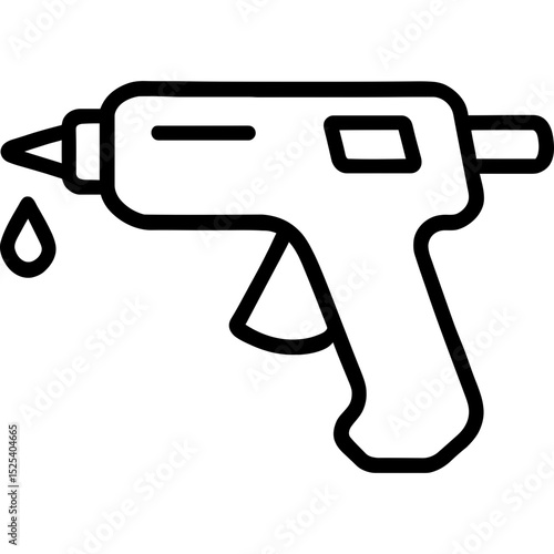 Outline icon of glue gun with trigger