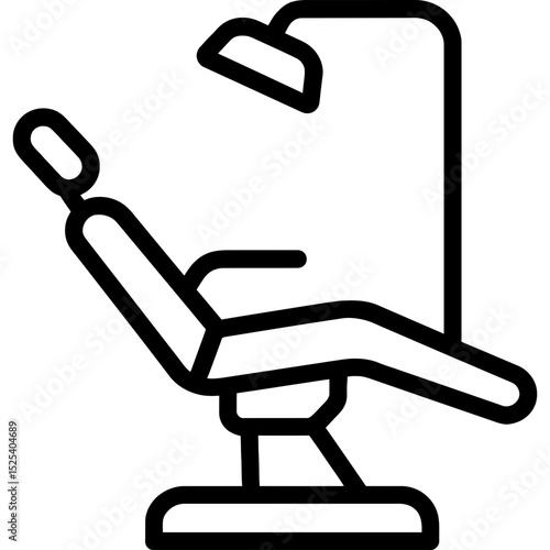 Minimalist dental chair icon design