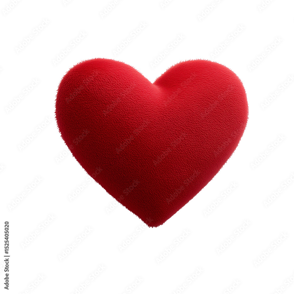 Fototapeta premium A fluffy red heart love romance valentines day