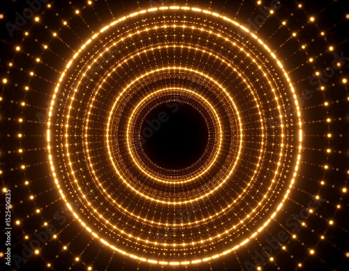 Golden concentric circles tunnel