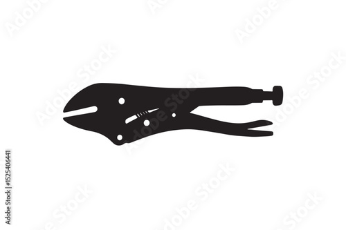 Locking silhouette on white background.01