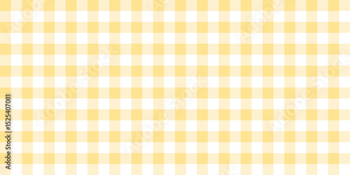 Seamless pastel yellow gingham pattern