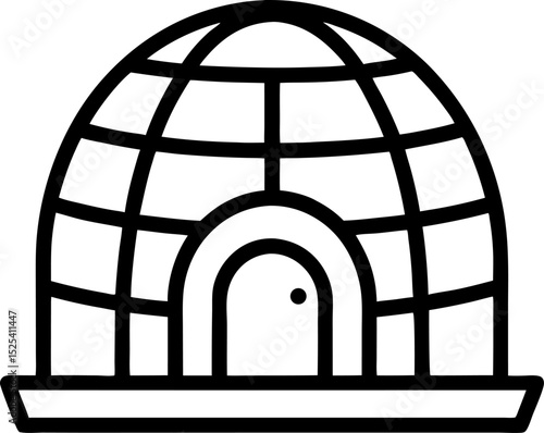 Igloo vector white background 