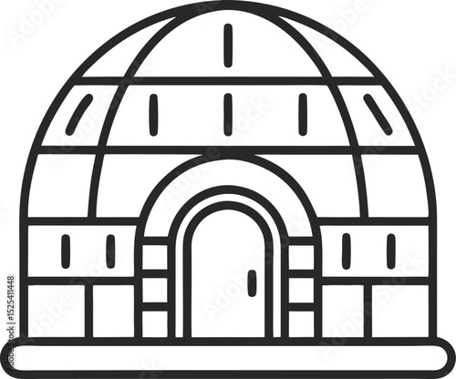 Igloo vector white background 