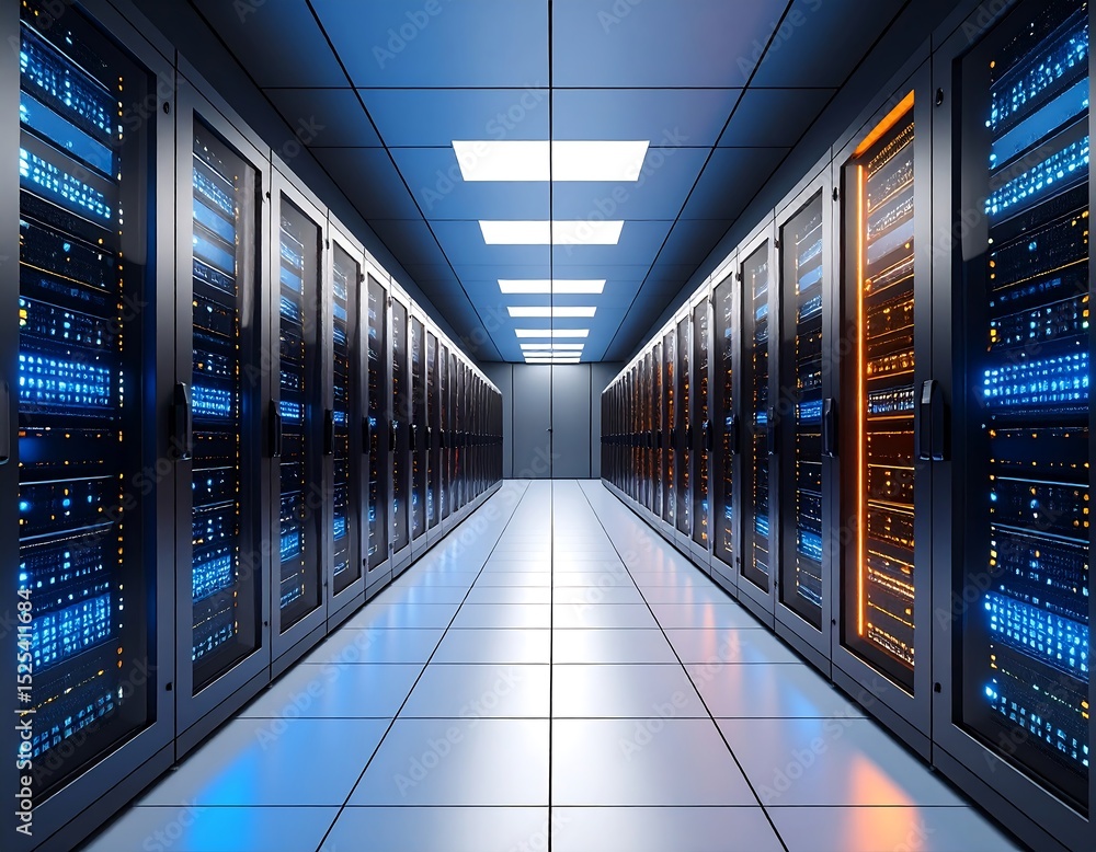 Fototapeta premium Server room interior (2)