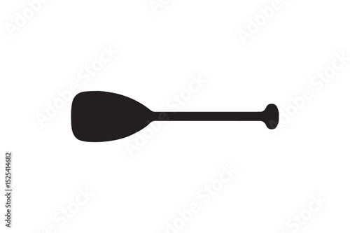 Oar silhouette on white background.01