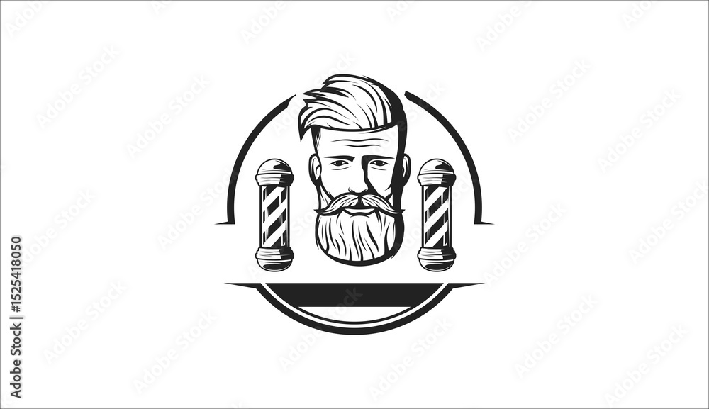 Obraz premium Creative Barber logo