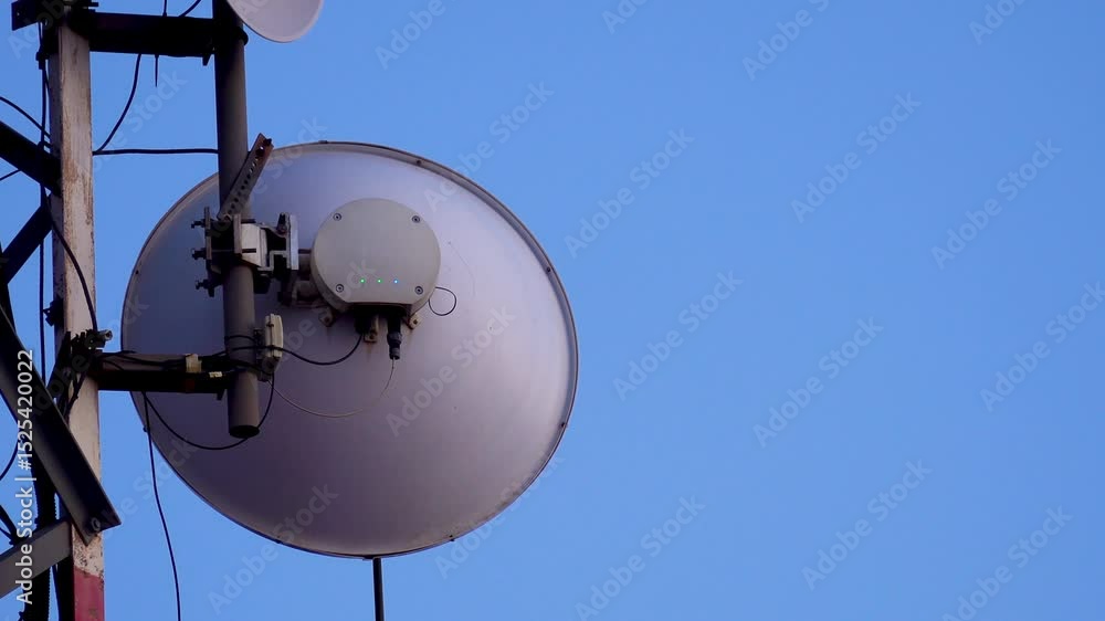 Wi-Fi antenna transmitting from a telecommunications tower Wi-Fi antenna transmitting from a telecommunications tower
