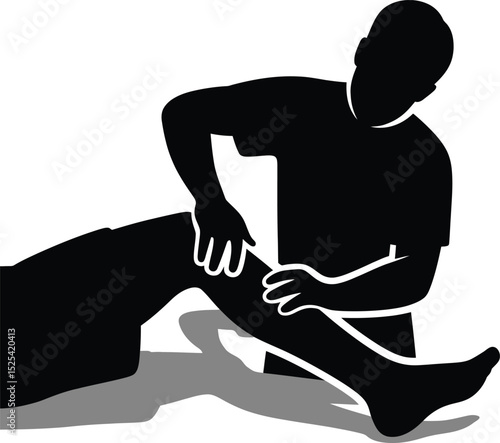 First Aid Providing Leg Injury Care and Support