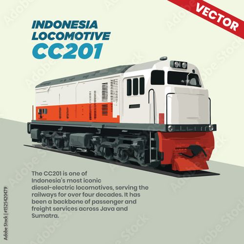 Indonesian Train KAI Locomotive CC201