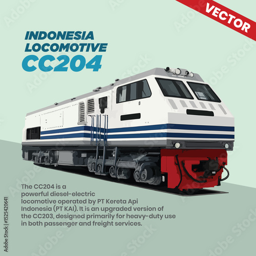 Indonesian Train KAI Locomotive CC204