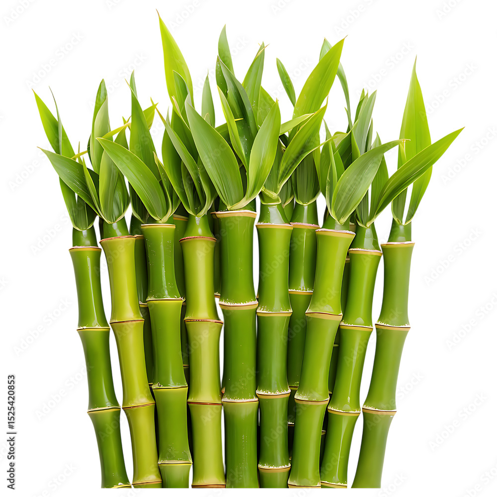Fototapeta premium bamboo isolated on white background