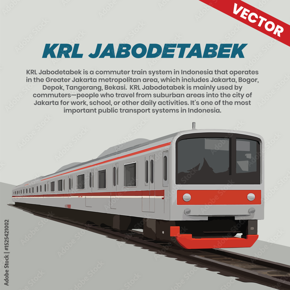 Fototapeta premium Indonesian Train KRL Jabodetabek