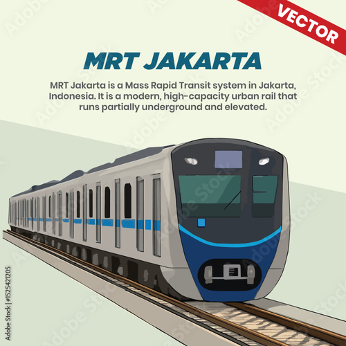 Indonesian Train MRT Jakarta