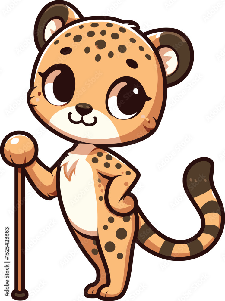 Fototapeta premium A Vector clipart illustration Cheetah