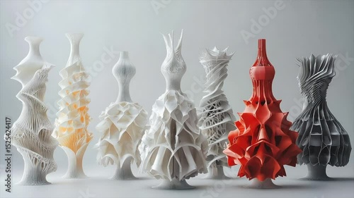 Sculptural 3D-printed gowns