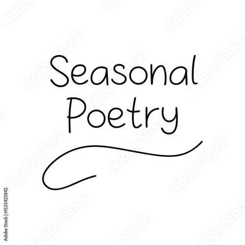 One stroke chalkboard seasonal poem