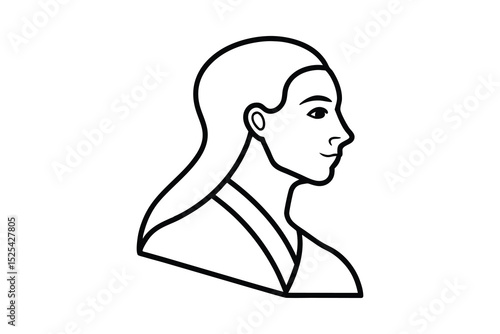 Continuous line drawing of ancestral figure