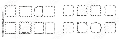 Various decorative outline styles for frames suitable for design projects and creative presentations involving arts and crafts