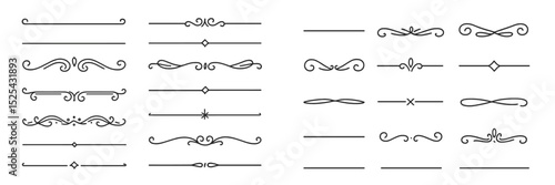 Elegant decorative dividers in various styles for design projects showcasing artistic flair and versatility