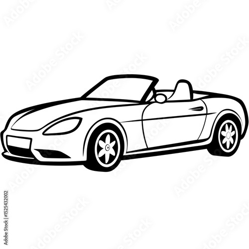 black sports car isolated