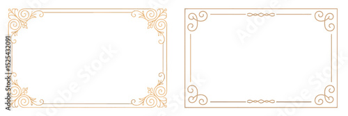 Elegant decorative frames in a minimalist style for design and artistic purposes