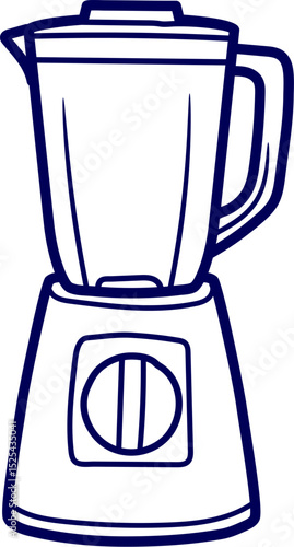 Blender isolated on white background. Electric blender with a transparent jar and a base control unit, modern kitchen appliance for blending ingredients. electric blender icon vector design templates