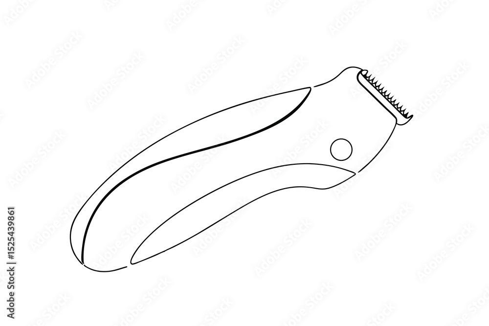 Obraz premium Single line drawing of hair clipper barber tool