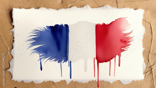 grunge flag of france