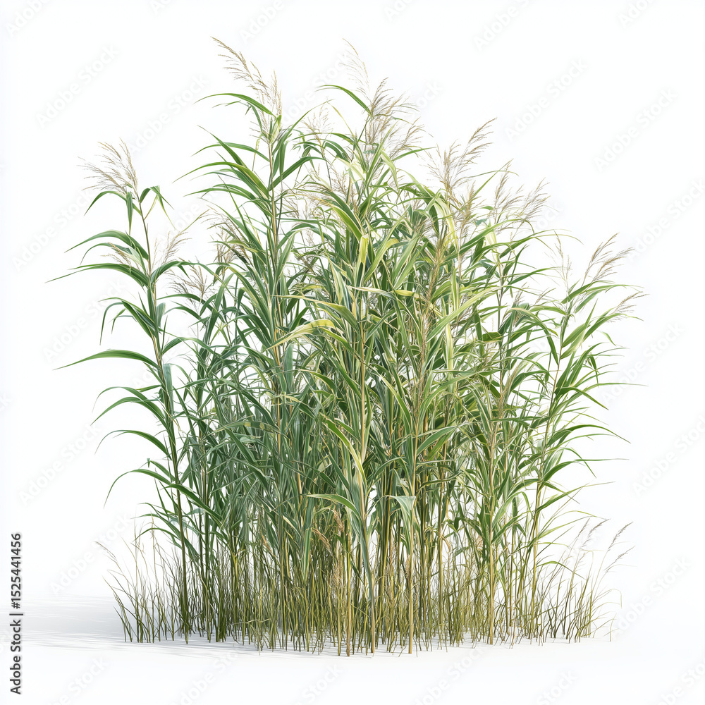 Obraz premium Stunning Lush Green Grassy Plants , isolated on white background png