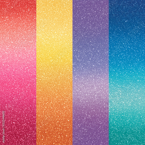 Rainbow Glitter Background Design , isolated on white background png