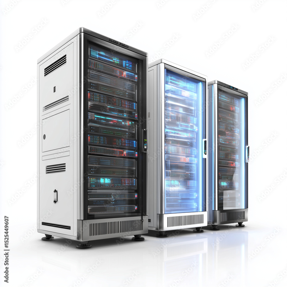 Modern Data Center Servers , isolated on white background png Modern Data Center Servers , isolated on white background png