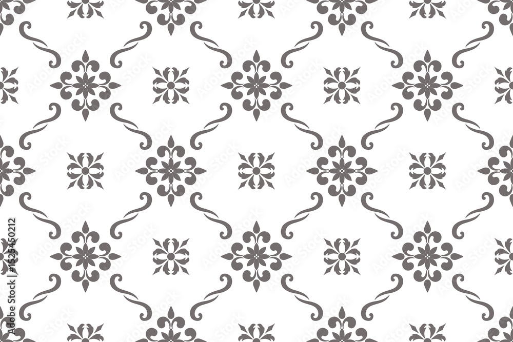 One-color old style pattern with swirls One-color old style pattern with swirls