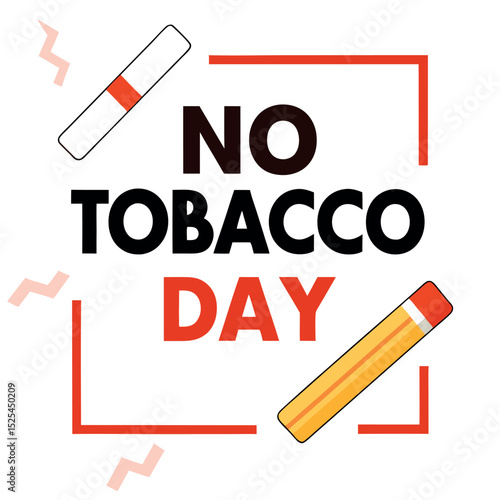    No tobacco day vector illustration.
